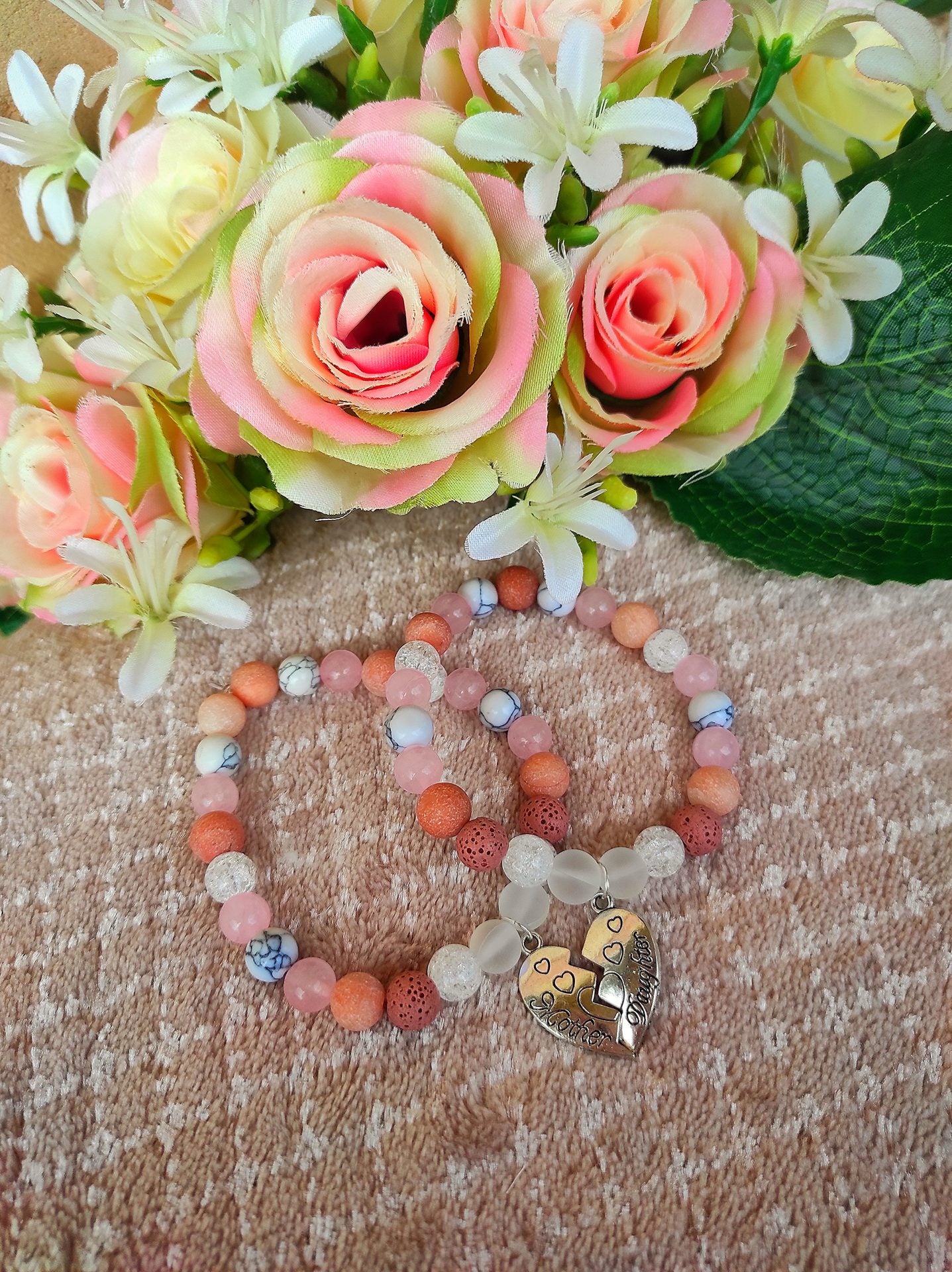 Anya lánya páros karkötő nude